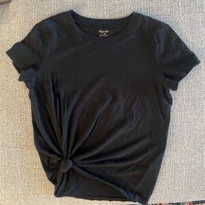 Madewell Black Short Sleeve cotton Knot Tee size XS